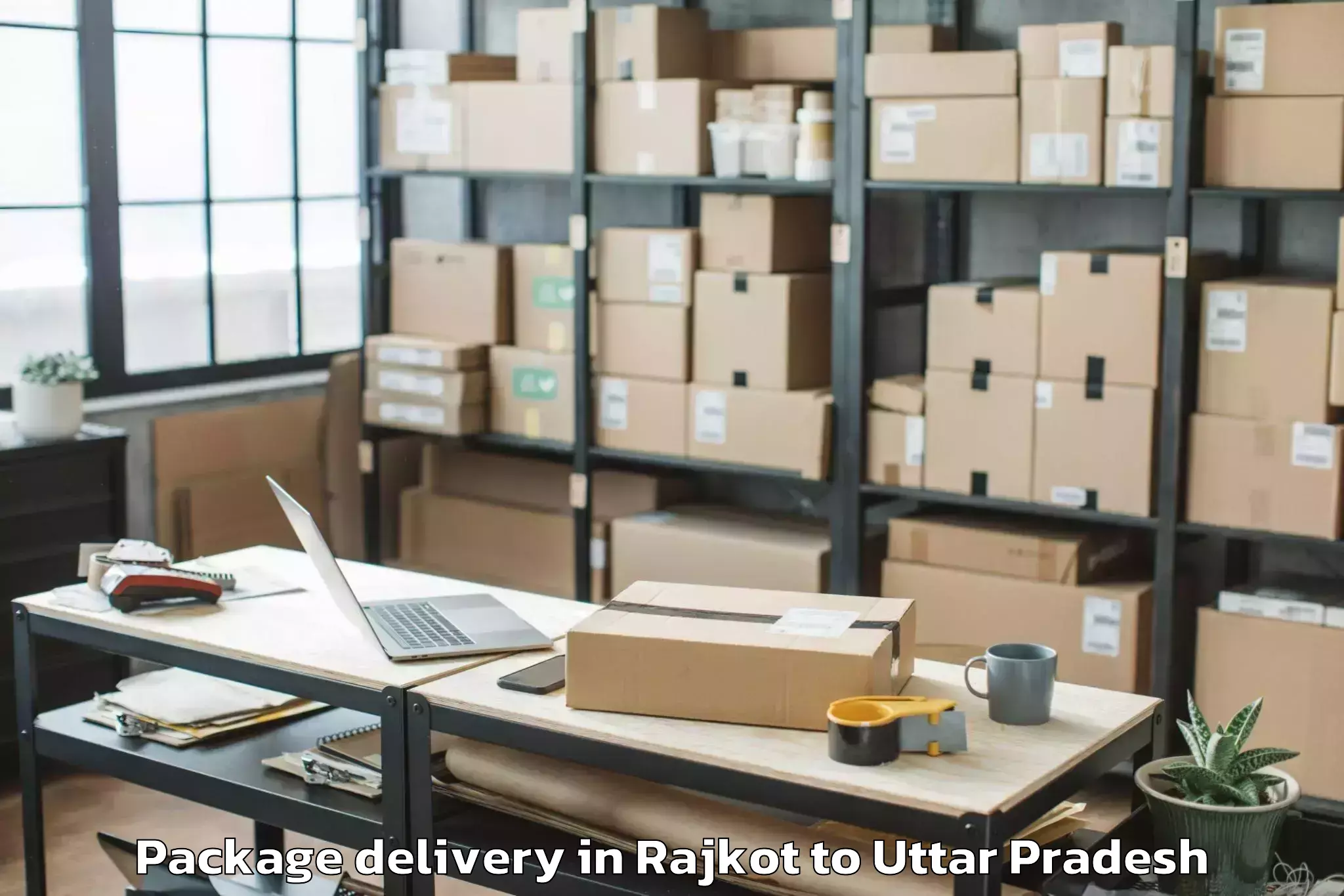 Book Your Rajkot to Ujhani Package Delivery Today